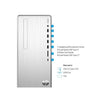 HP Pavilion Desktop PC, AMD Ryzen 5 5600G, 16GB RAM, 512GB SSD, 1TB HDD, Wi-Fi 5, Bluetooth, 9 USB Ports, Windows 11 Home, Pre-Built PC Tower, Cefesfy