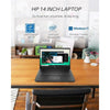 HP 14 Laptop, 14" HD Display, Intel Celeron N4120 Processor, 4GB RAM, 64GB eMMC, ‎Intel UHD Graphics 600, Wi-Fi, Bluetooth, Webcam, Windows 11 Home in S Mode, Jet Black