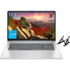 HP 17 inch Business Laptop Computer, 17.3" FHD Anti-Glare, Intel Core i3-N305, 16GB RAM, 1TB SSD, Fingerprint Reader, Intel UHD Graphics, Wi-Fi 6, Bluetooth, Windows 11 Home, Cefesfy Laptop Stand