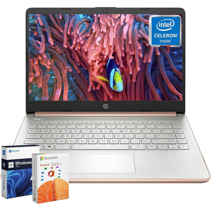 HP Essential Laptop Everyday Notebook - with 1-Year Office 365 & Windows 11 Pro, 14