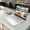 HP Laptop, 14 inch FHD Display, AMD Ryzen 3 Processor, 32GB DDR4 RAM, 1TB PCle SSD, AMD Radeon Graphics, Wi-Fi 5, Bluetooth, Webcam, Windows 11 Home in S Mode, Silver, Bundle Cefesfy USB Webcam