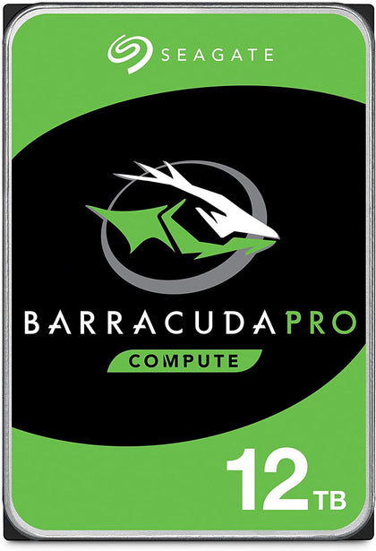 Seagate BarraCuda Pro 12TB Internal Hard Drive Performance HDD – 3.5 Inch SATA 6 Gb/s 7200 RPM 256MB Cache for Computer Desktop PC Laptop, Data Recovery – Frustration Free Packaging (ST12000DM0007)