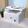HP Laserjet Pro MFP M227fdn All-in-One Laser Printer with Print Security, Print Scan Copy Fax, Auto Duplex Printing, 250-sheet Input Tray, 35-Sheet ADF, 2-line LCD, White-Bundle JAWFOAL Printer Cable