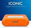 LaCie Rugged Mini 1TB External Hard Drive Portable HDD – USB 3.0 USB 2.0 compatible, Drop Shock Dust Rain Resistant Shuttle Drive, For Mac And PC Computer Desktop Workstation PC Laptop (LAC301558), Orange