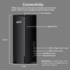 Newest Acer Aspire Desktop PC, 12th Gen Intel Core i5-12400 6-Core Processor, 32GB RAM, 1TB SSD, 1TB HDD, Wi-Fi 6, Bluetooth 5.2, Keyboard and Mouse Combo, Windows 11 Home, Black,Cefesfy