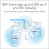 NETGEAR Orbi Tri-band Whole Home Mesh WiFi System with 2.2Gbps speed (RBK23) Router & Extender replacement covers up to 6,000 sq. ft., 3-pack includes 1 router & 2 satellites