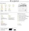 HP Laserjet Pro MFP M227fdn All-in-One Laser Printer with Print Security, Print Scan Copy Fax, Auto Duplex Printing, 250-sheet Input Tray, 35-Sheet ADF, 2-line LCD, White-Bundle JAWFOAL Printer Cable