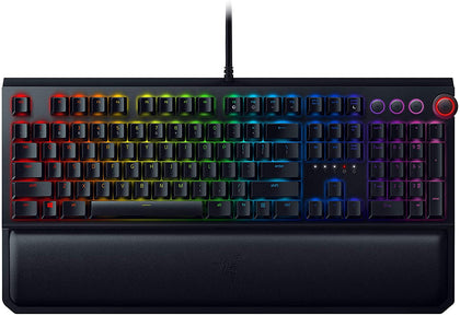 Razer BlackWidow Elite Mechanical Gaming Keyboard: Green Mechanical Switches - Tactile & Clicky - Chroma RGB Lighting - Magnetic Wrist Rest - Dedicated Media Keys & Dial - USB Passthrough