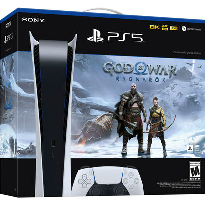 PlayStation_PS5 Video Game Console (Digital Edition) – God of War Ragnarök Bundle – PlayStation - 5, Cefesfy