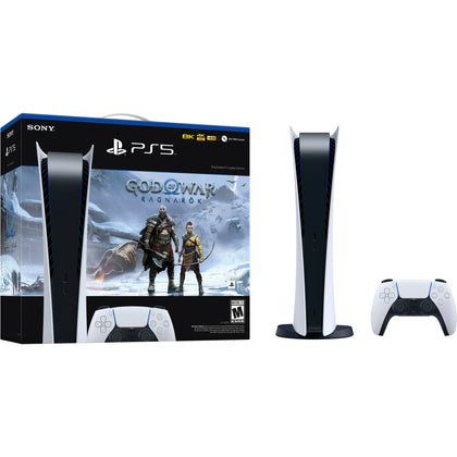 PlayStation_PS5 Video Game Console (Digital Edition) – God of War Ragnarök Bundle – PlayStation - 5, Cefesfy
